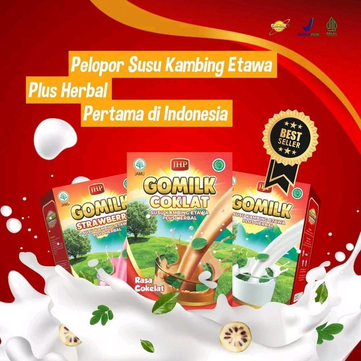 

Gomilk Susu Kambing Etawa Plus Daun Kelor Dan Buah Mengkudu - Susu Kambing Etawa 200gr