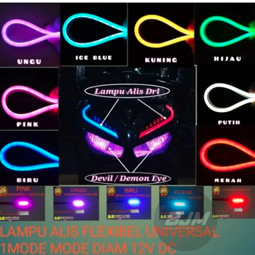 DRL LAMPU ALIS MOTOR MOBIL PANJANG 15CM & 30CM UNIVERSAL