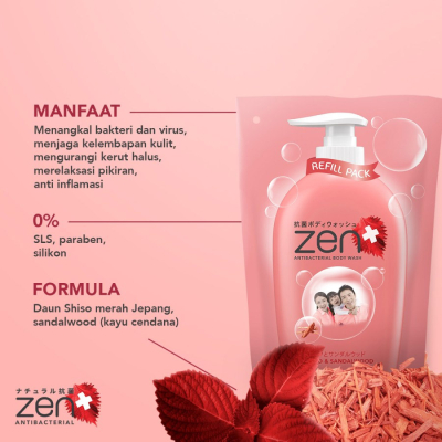 ZEN Sabun Cair Body Wash 400 ml /Sabun Cair Zen Refil 400 ml