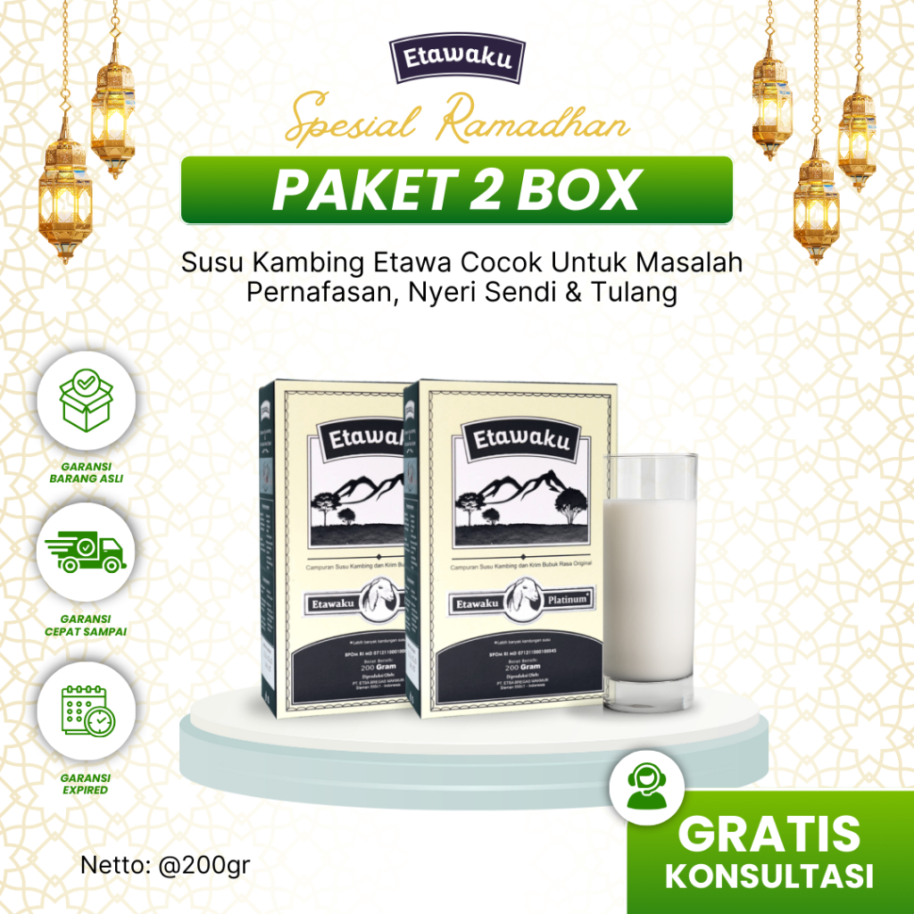 

[PAKET 2 BOX] Etawaku Platinum - Susu Kambing Etawa Bubuk Original