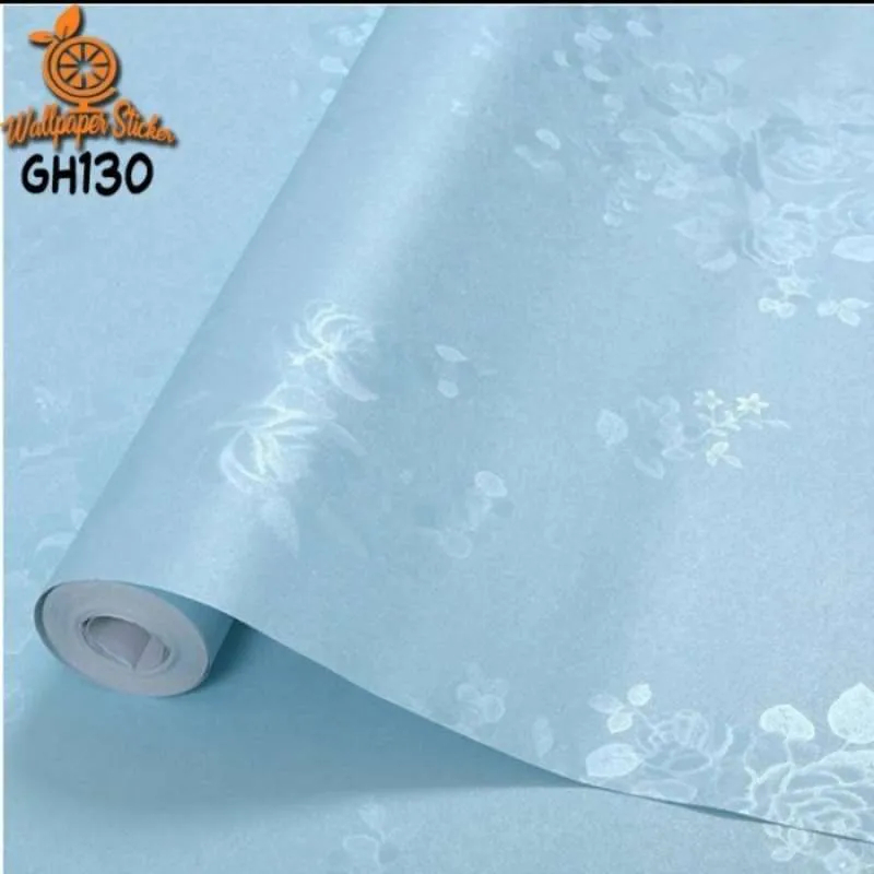 gpop88 STICKER KAMAR WALLPAPER DINDING 3D GH130 BIRU