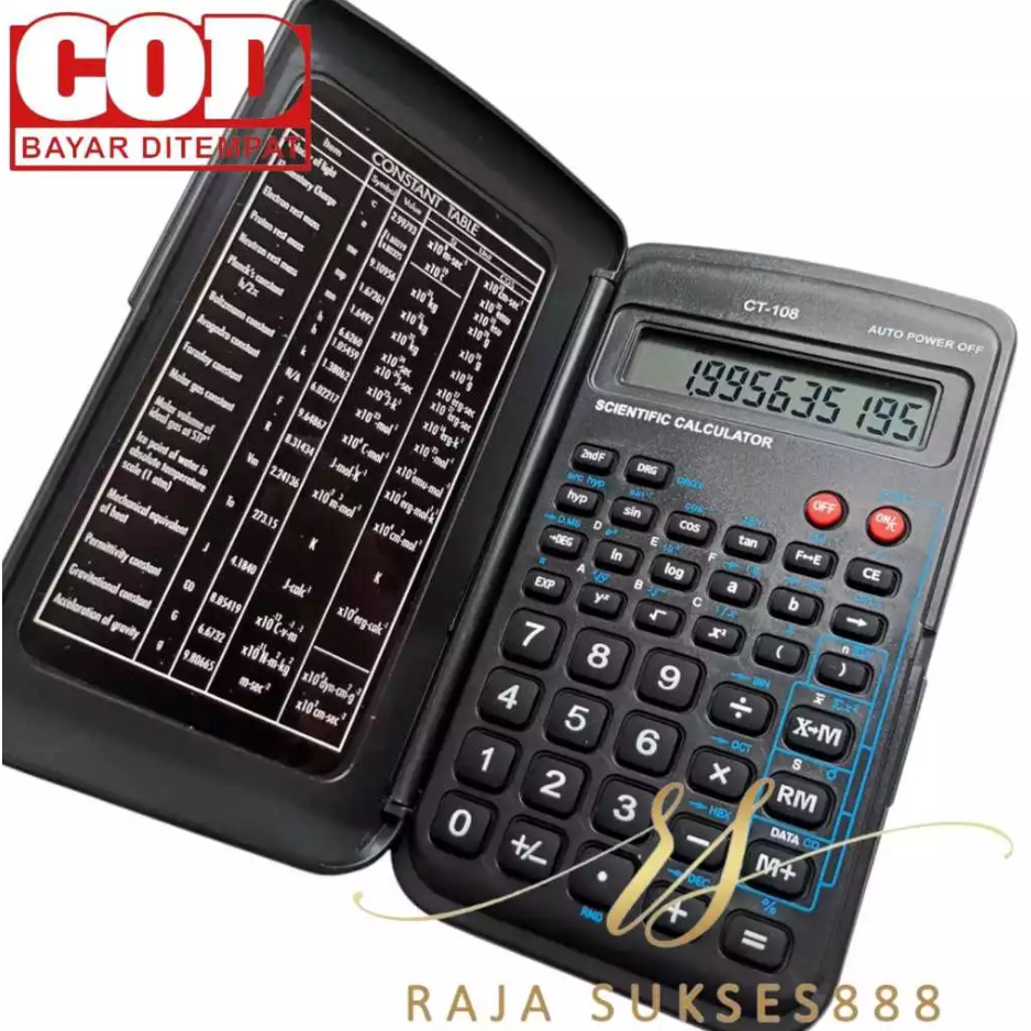 

Kalkulator Scientific sdc 108 ct 108 10 digit Calculator Warna Hitam