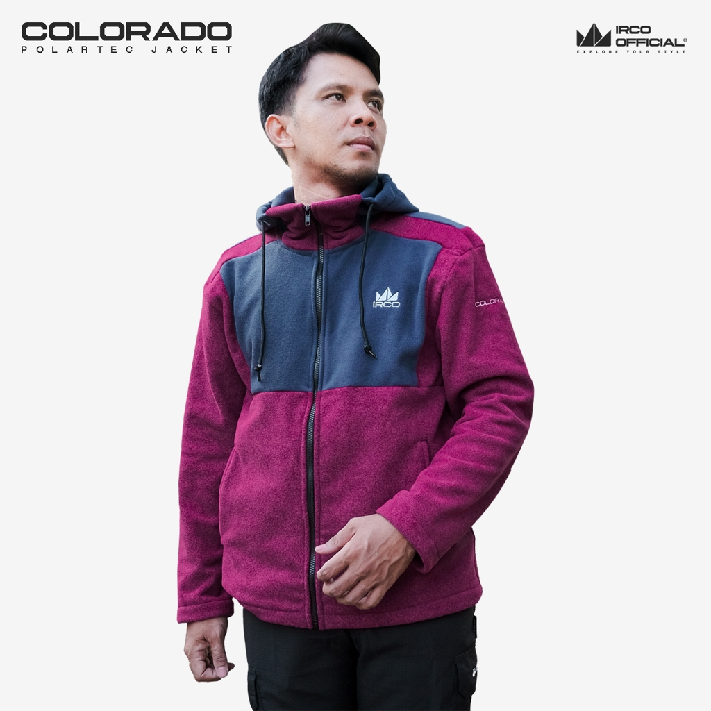 IRCO Colorado Jaket Polar Gunung Outdoor Full Zipper Dilengkapi Hoodie - Jacket Musim Dingin Wanita