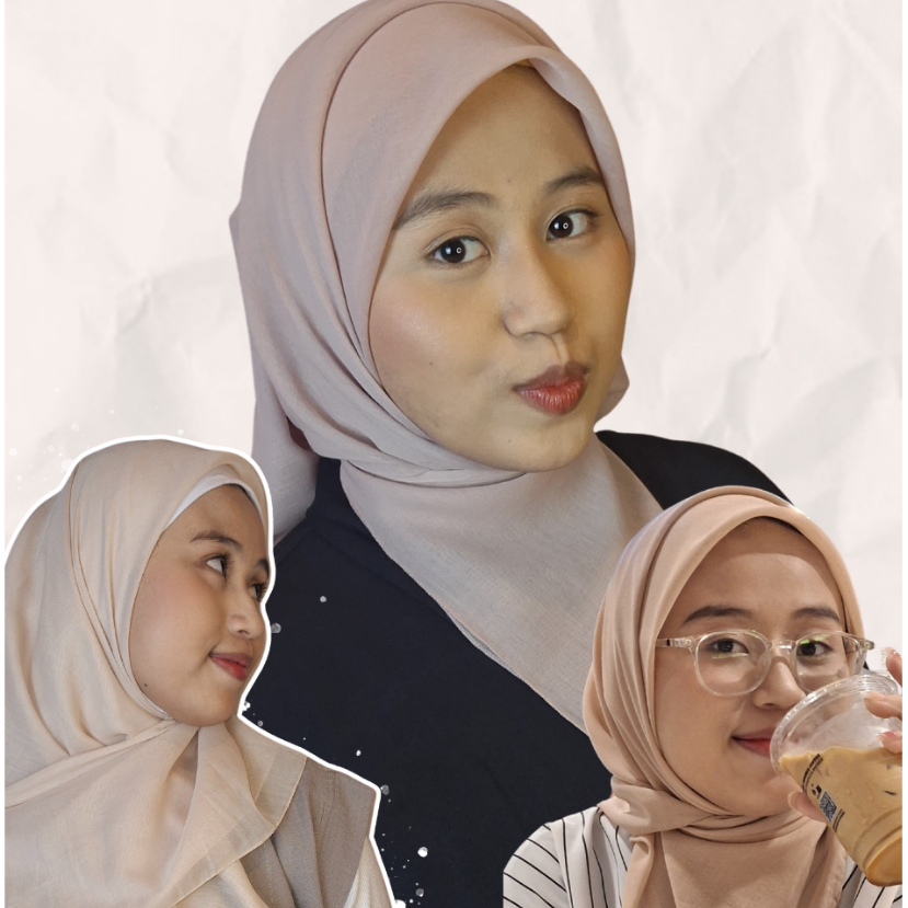 HAWARI - Hijab Segi Empat Paris Premium Jilbab Voal Kerudung Polos Basic