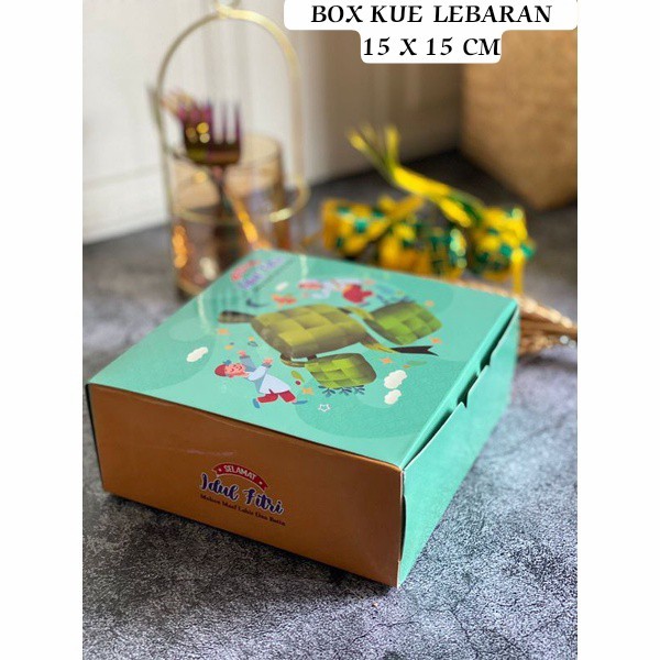 

Box Kue Lebaran Kotak Kue Idul Fitri - 15 x 15 cm