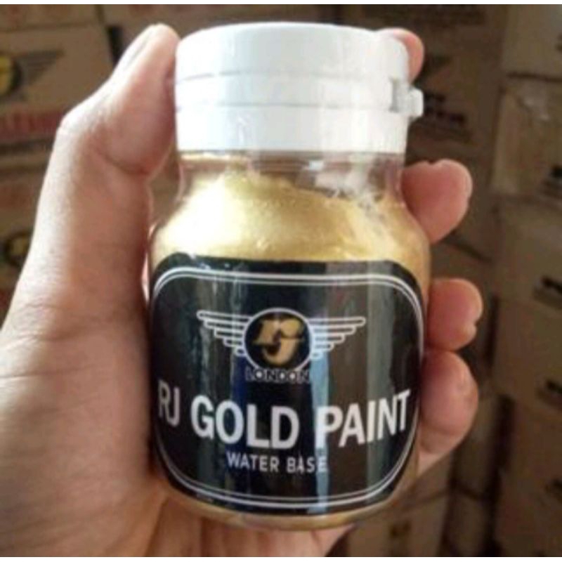 Cat warna GOLD Rj London 80ml untuk besi alumunium kayu dll