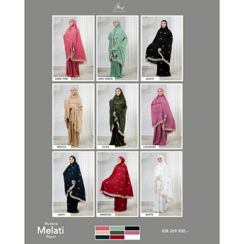 Mukena Melati Arrafi/Mukena arrafi/Mukena Rayon/ORI Arrafi