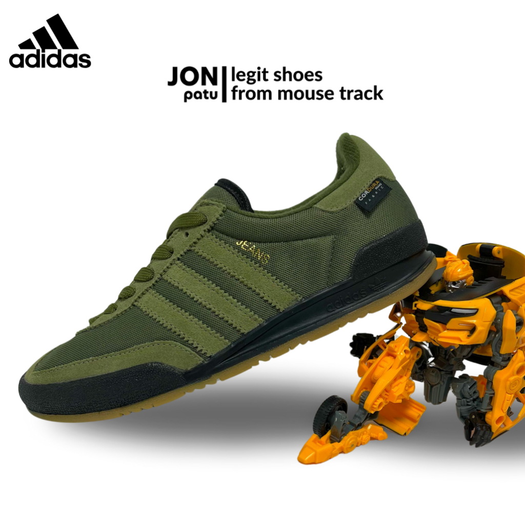 sepatu sneakers pria dan wanita Adidas Jeans Cordura Alumunium Light Focus Core Black White Off Gree