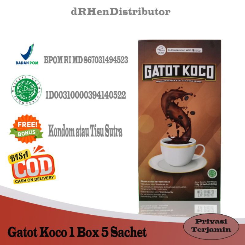 

Kopi Gatot Koco by Dr Richard Lee 1 Box isi 5 Sachet