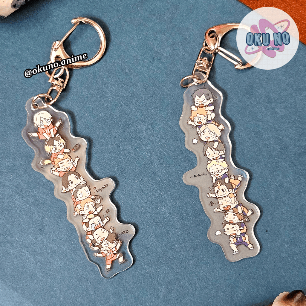 Haikyu (Haikyuu) Karasuno Nekoma Team Akrilik Anime Keychain (Ganci) / Gantungan Kunci