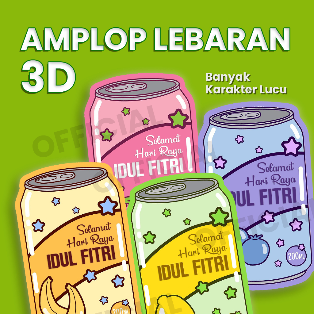 

Amplop 3D (ISI 5 PCS), Amplop Lebaran Viral Termurah, AMPLOP LEBARAN Karakter Minuman