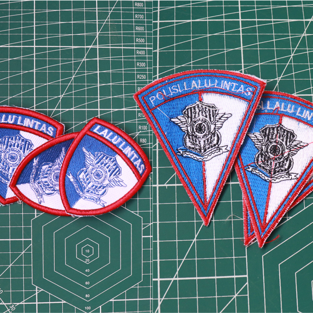 Bordir Logo Lantas Timbul / Bed  Bordir Lantas Terbaru Timbul / Patch Lalu Lintas
