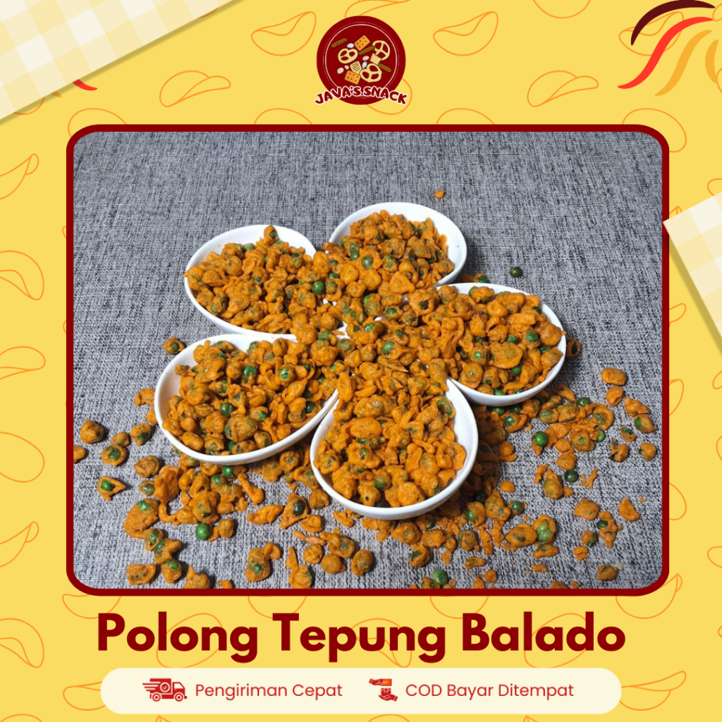 

Kacang Polong Tepung Balado - Gurih dan Pedas Menggoda Ukuran 250grm, 500grm