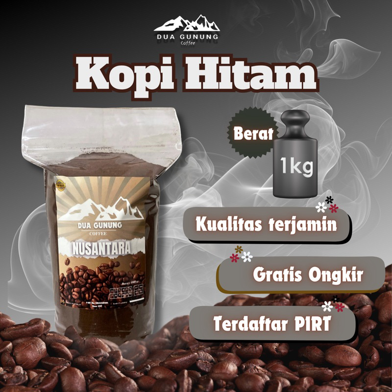 

BUBUK KOPI HITAM 1 Kg NUSANTARA