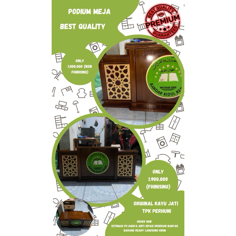 Podium Duduk /Podium /Mimbar / Harga Sudah Fhinising