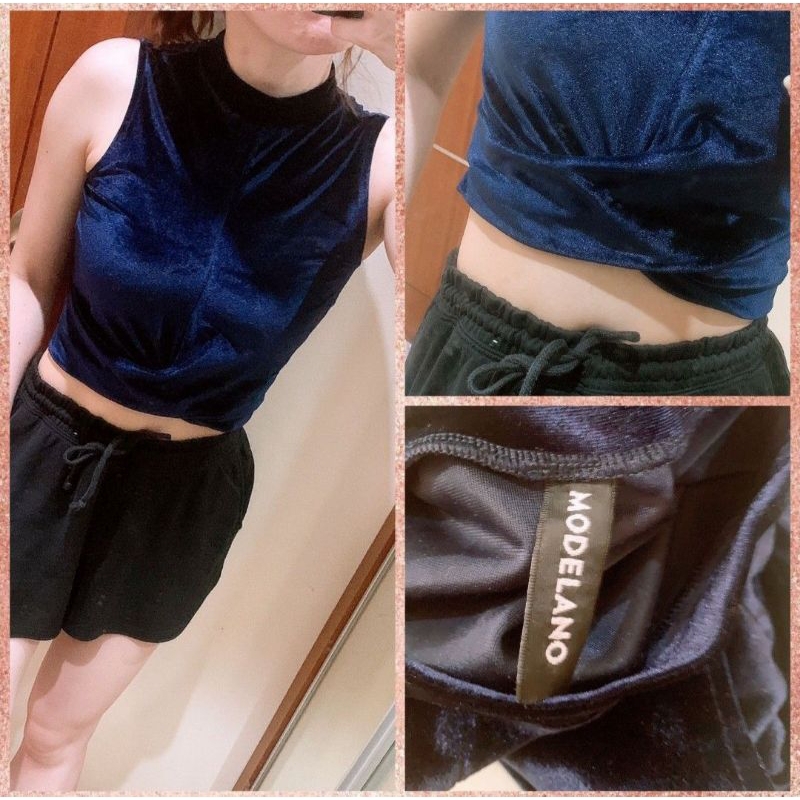 WRAP TOP VELVET KNIT