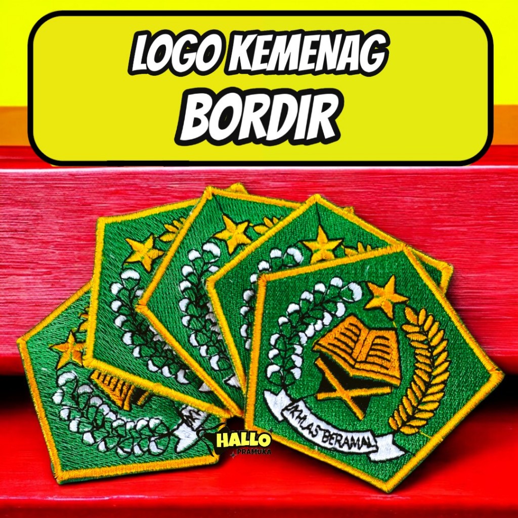 Badge Logo kemenag bordir / logo ikhlas beramal