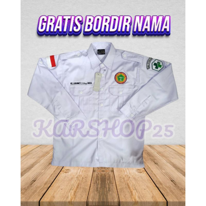 KEMEJA PPNI LENGAN PANJANG KEMEJA PPNI WARNA PUTIH ATASAN BAJU PPNI KEMEJA PERAWAT INDONESIA