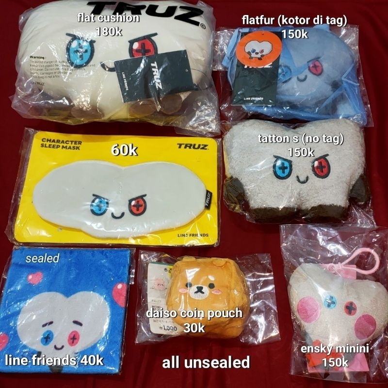SALE TRUZ treasure bonbon junkyu sega flat fur plush s japan ensky minini sleep mask flat cushion da