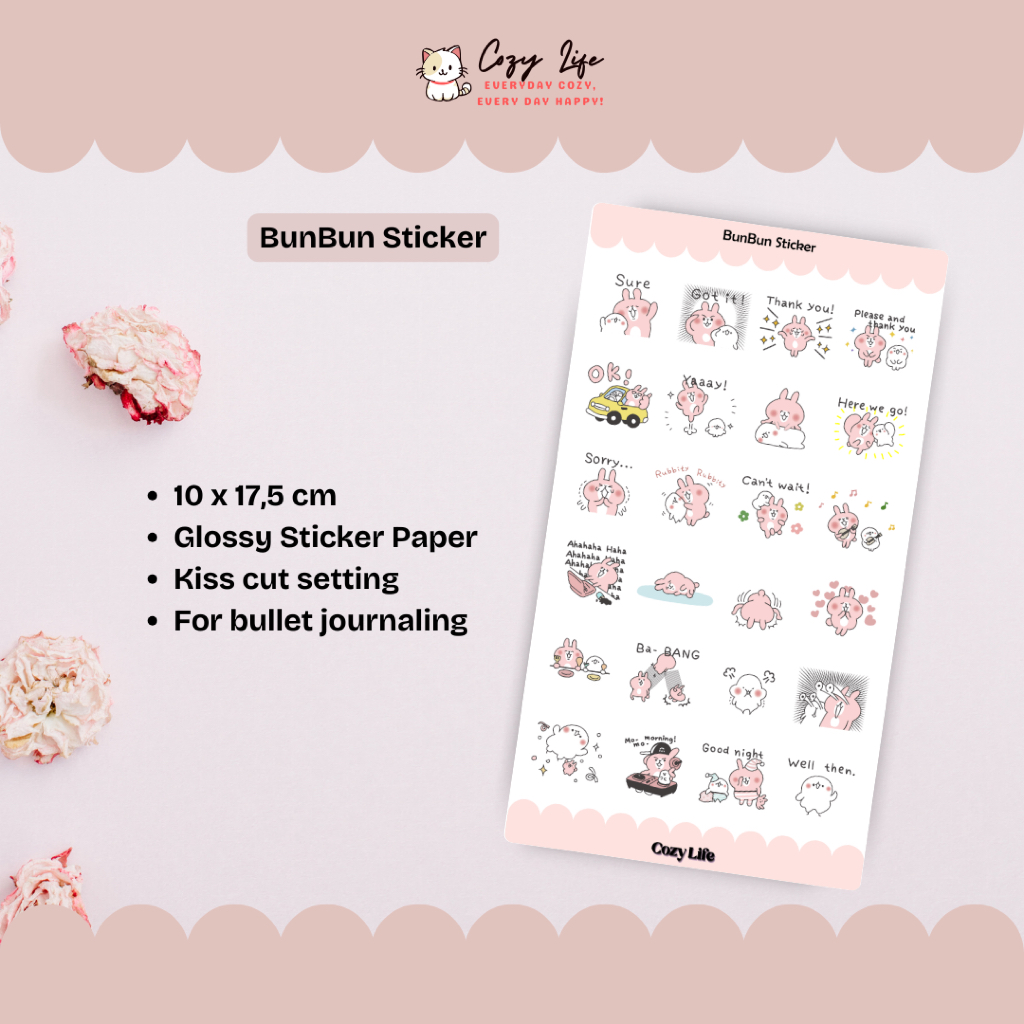 

Bunbun Sticker Set - Lucu, Imut dan Cocok untuk Bullet Journaling