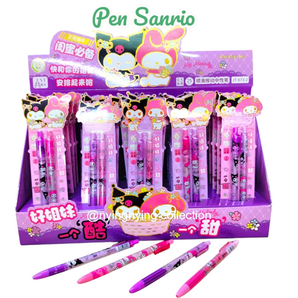 

Bolpen pen set terbaru premium sanrio kuromi melody pen sanrio