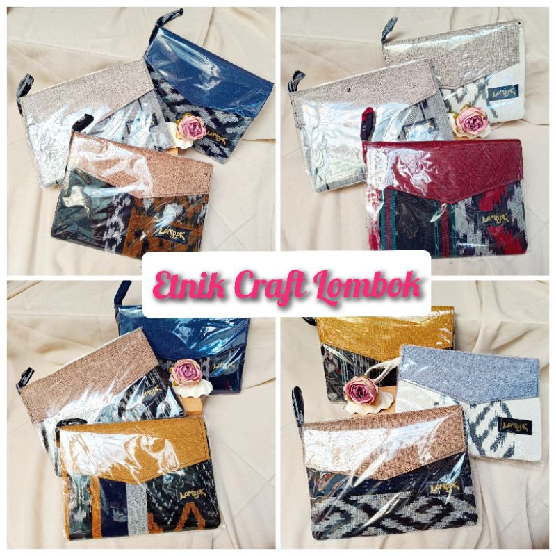 Dompet Pouch Tenun Lombok Mewah