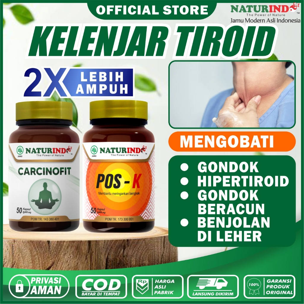 Obat Gondok Kelenjar Tiroid Hipertiroid Gondok Beracun Kista Tiroid Benjolan Di Leher Naturindo