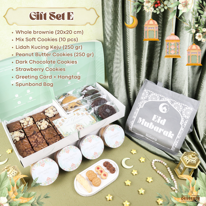 

[GIFT SET] EID HAMPERS PARSEL LEBARAN HAMPERS RAMADAN 2025 PREMIUM FREE KARTU UCAPAN BROWNIES CHOCOLATE CHIP COOKIES KUE KERING LIDAH KUCING NASTAR TOPPING ALMOND CHOCO CHIPS COUVERTURE CHOCOLATE NEW ZEALAND BUTTER HAMPER KUE GIFT PARCEL HADIAH