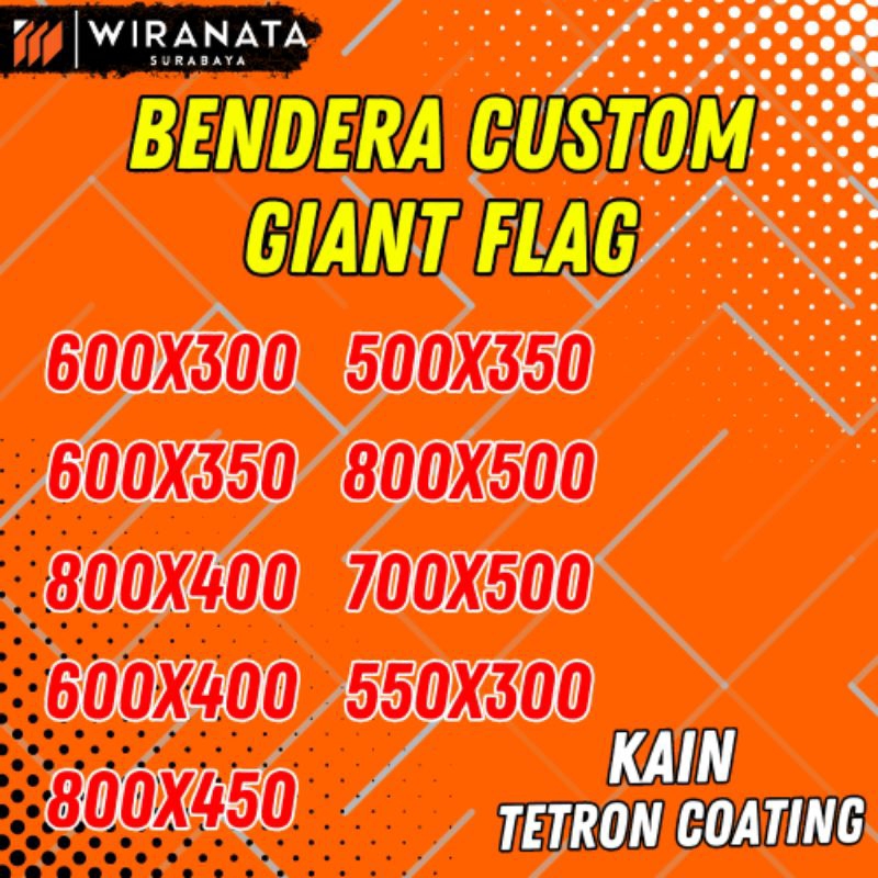 Bendera Giant Flag Custom - Bendera Besar Suporter / Komunitas - Bisa Request Desain & Ukuran