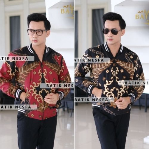 Jaket Batik Bomber Pria Bolak Balik ARYA