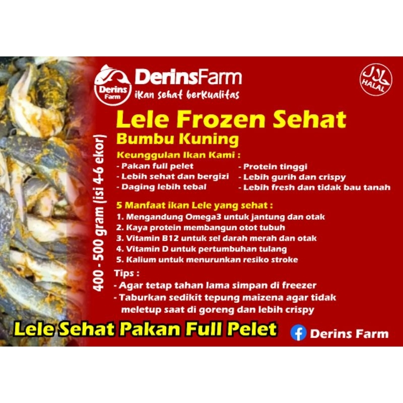 

Lele Frozen Bumbu Kuning by Derins Farm 500gr isi 4-6 ekor