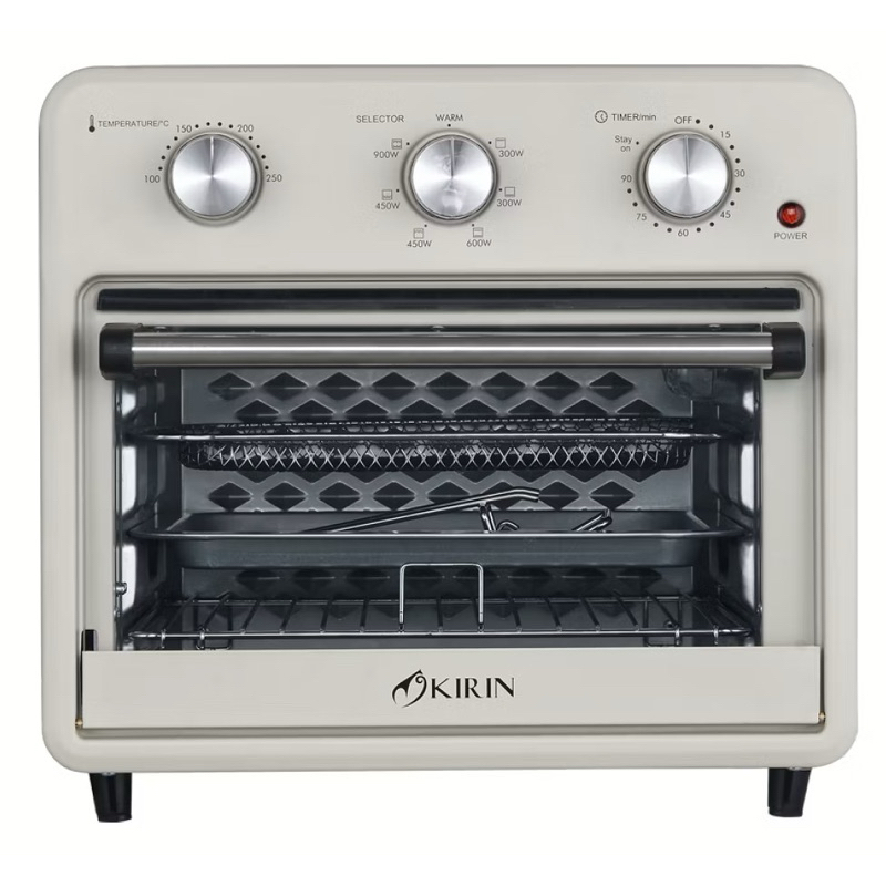 KIRIN KOO202S Oven Listrik 20L Misty Black / Almond White dengan Fitur FlexiWatt dan Timer 90 Menit