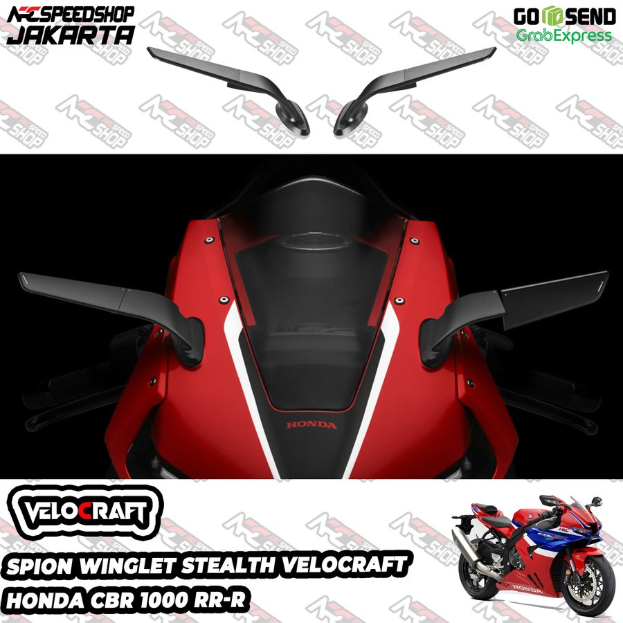 Spion Stealth Model Winglet VELOCRAFT Rearview Mirrors Fairing Honda CBR 1000RR-R CBR1000RR-R CBR 10