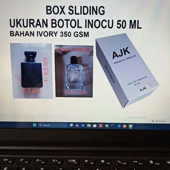 

Box Sliding Ukuran Botol Inoco 50 ml Cetak Merk Min.500 pcs