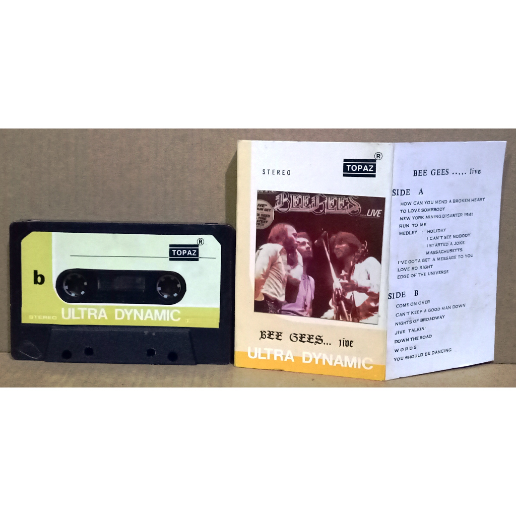 BEE GEES - BEE GEES LIVE - Topaz Records - Kaset