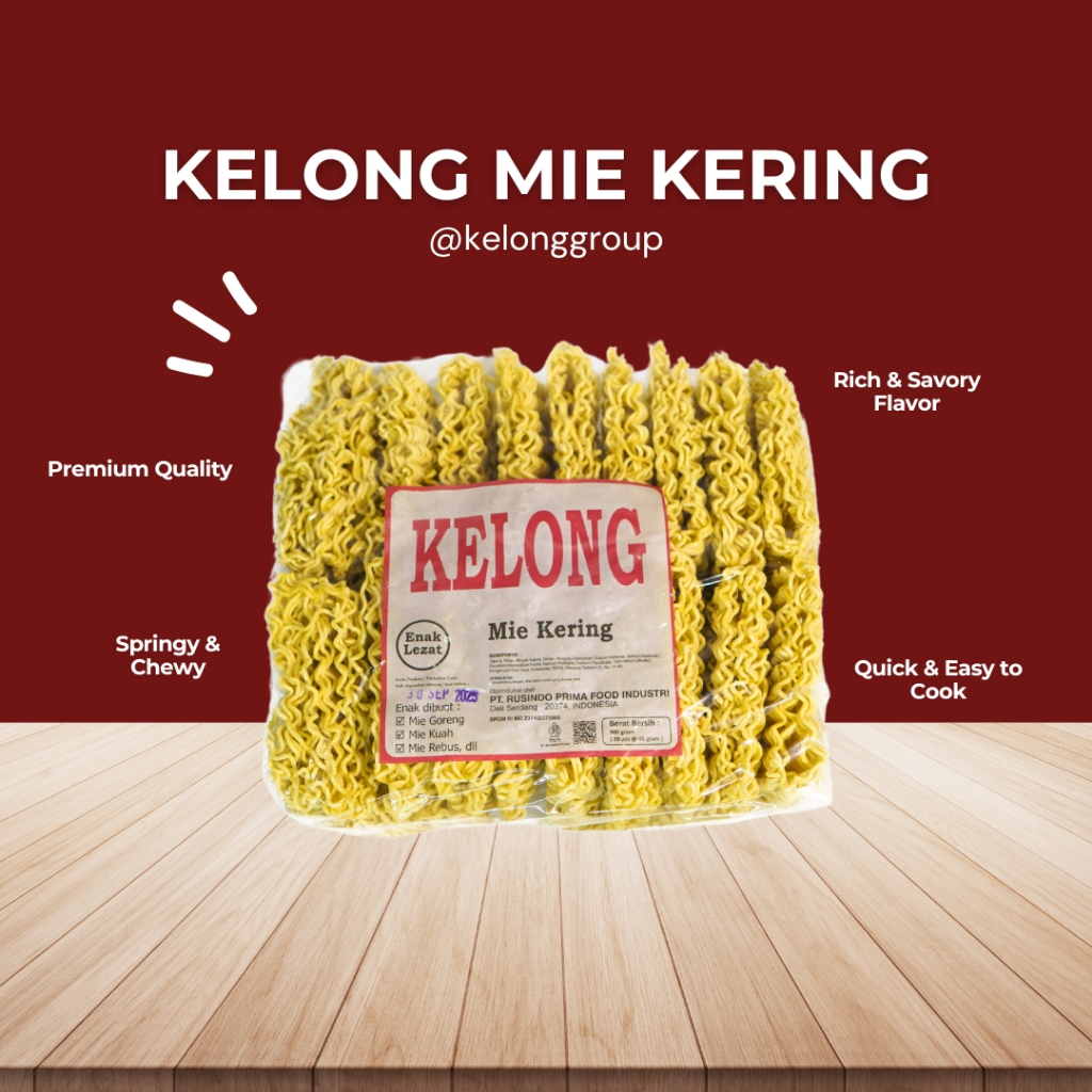 

Mie Kering Kelong 20 pcs/1 kg - Mie Kuning Premium untuk Mie Ayam, Mie Goreng Jawa, Chinese & Telur