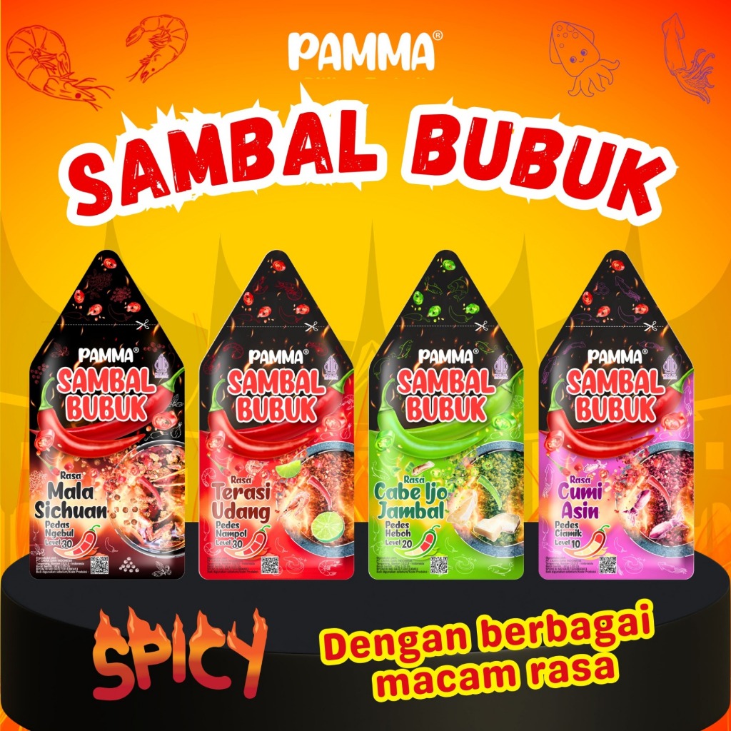 

【BARU】PAMMA Sambal Bubuk 30g Sachet - PEDES NUAMPOLL