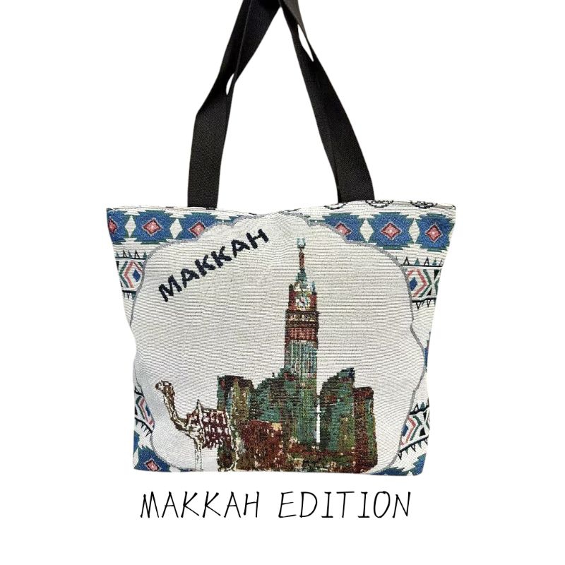 NEW  MEKKAH BESAR MEKKAH MADINAH TOTE BAG MULTIFUNGSI / OLEH OLEH DUBAI OLEH OLEH ARAB / OLEH OLEH N