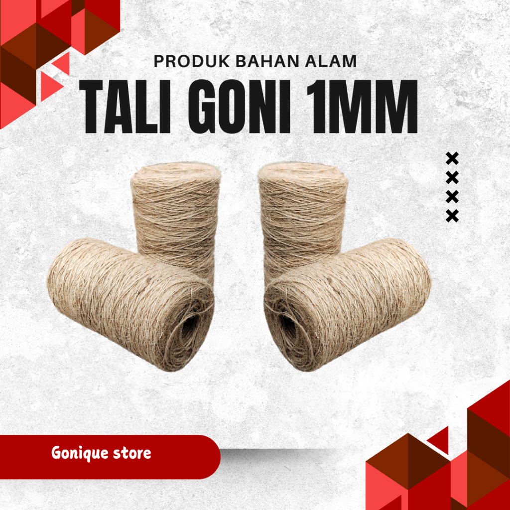 

Tali Goni tali rami 1ply / 1mm roll 200 meter tali goni tali hampers tali undangan tali hangtag tali kerajinan tangan tali goni 1 ply tali rami