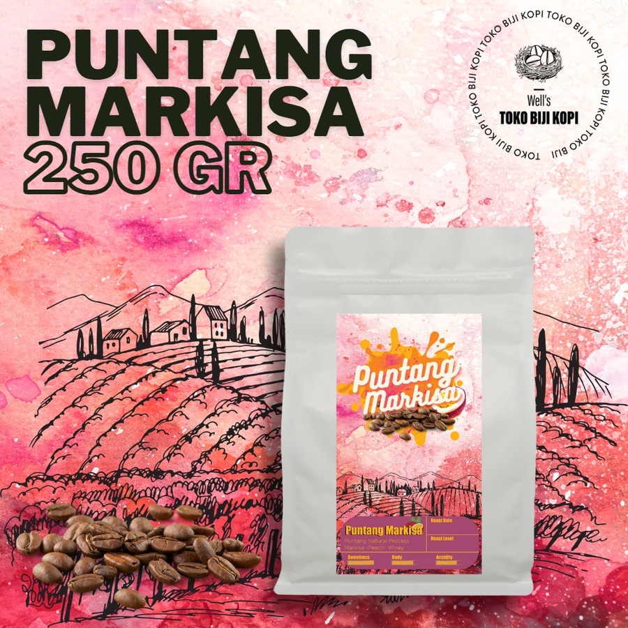 

Well's Toko Biji Kopi - KOPI ARABIKA PUNTANG MARKISA ROASTED BEAN COFFEE - 250 GRAM