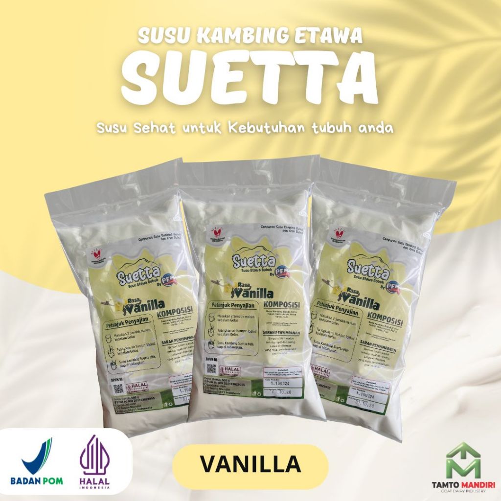 

Susu Kambing Etawa Bubuk - Suetta rasa Vanilla 500g