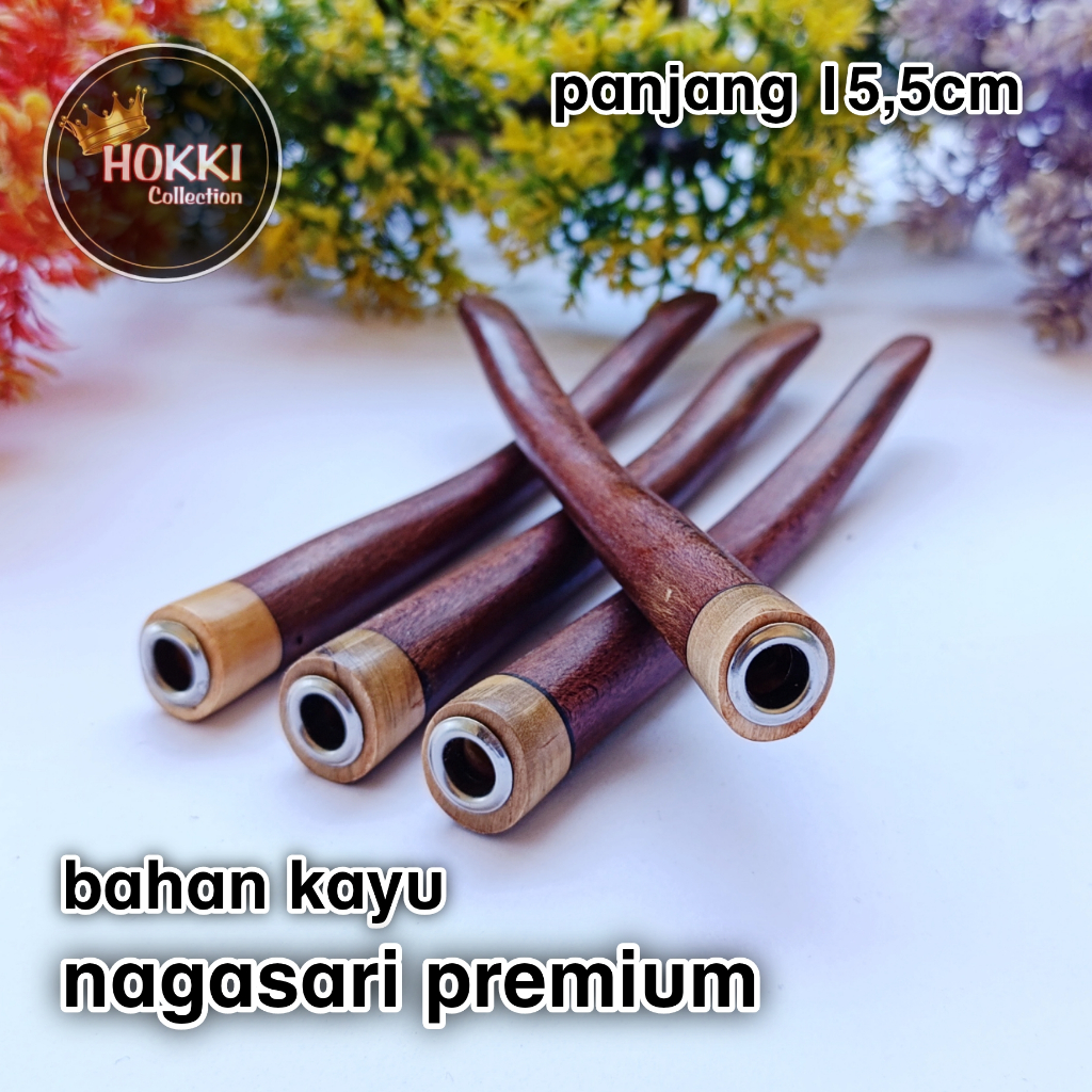 Pipa Once Cangklong Kayu Nagasari Bulat Panjang