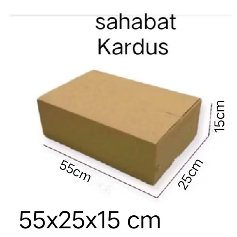 

kardus box Ukuran 55x25x15 cm single wall polos