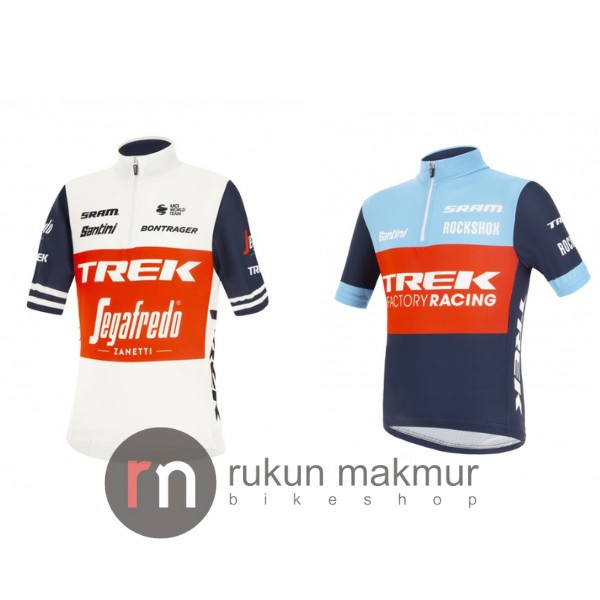 Santini Kid Cycling Jersey Team Trek Segafredo / TFR XC Trek Factory Racing - Classic Regular Fit Cu