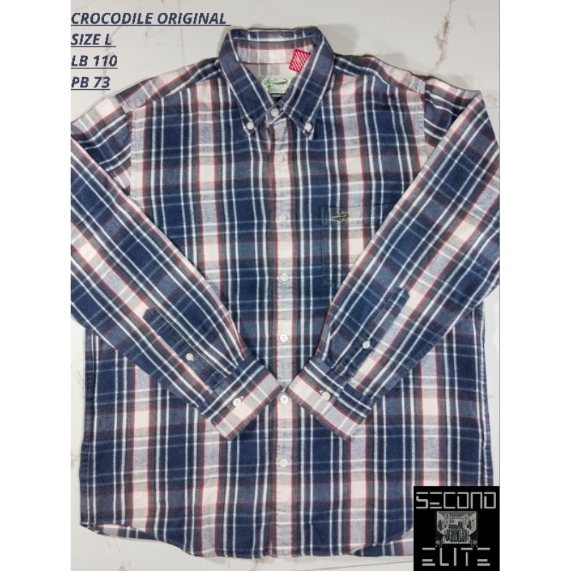 KEMEJA FLANEL CROCODILE ORIGINAL