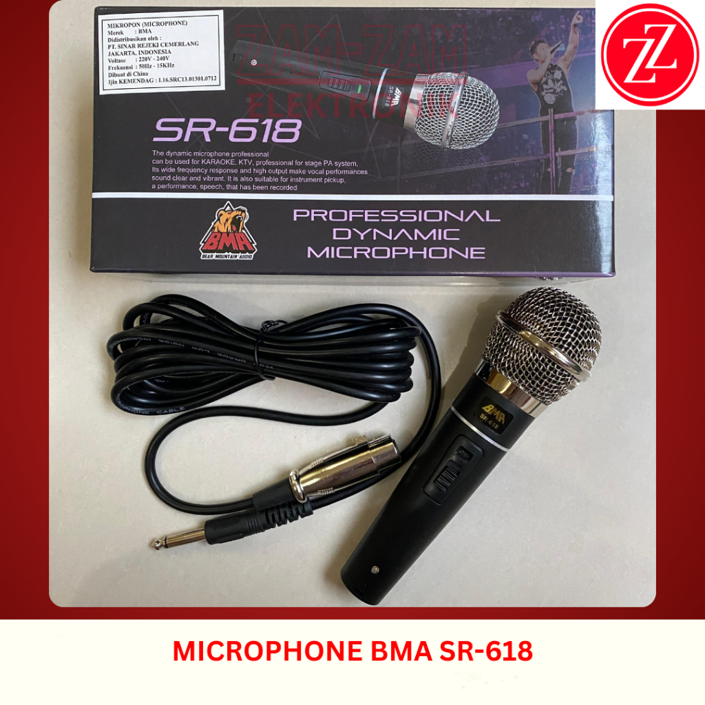 Microphone BMA SR-618 / Microphone Kabel