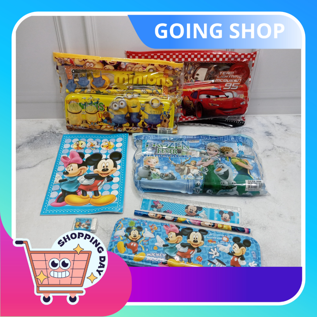 

[ GS ] Stationery Set Kaleng Pensil Komplet Dengan Isi Kode RS 3000 Pencil Case LOL Unicorn Spiderman Cars