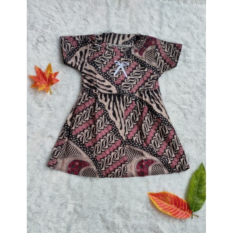 BAJU ANAK PEREMPUAN, BAJU DRESS, BATIK ANAK UMUR 2-3 TAHUN<