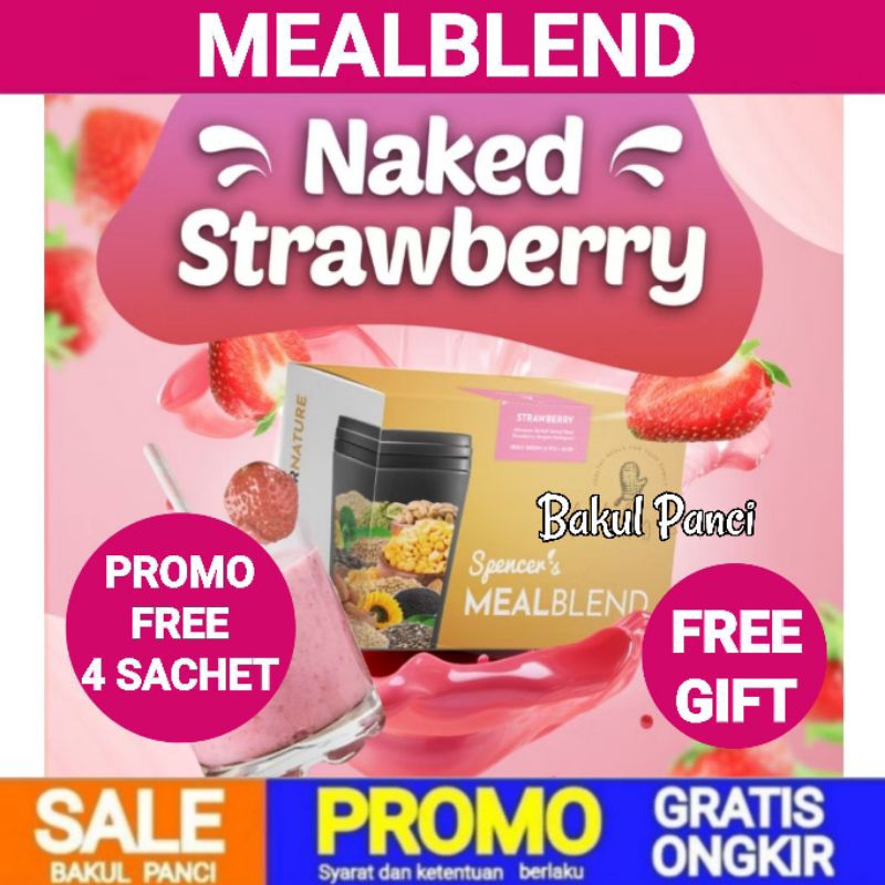 

SPENCER'S MEALBLEND - COMPLETE NUTRITION MEAL REPLACEMENT - SPENCER MEAL BLEND - NUTRISI HARIAN ALAMI DIET SEHAT METABOLISM BOOSTER - STRAWBERRY