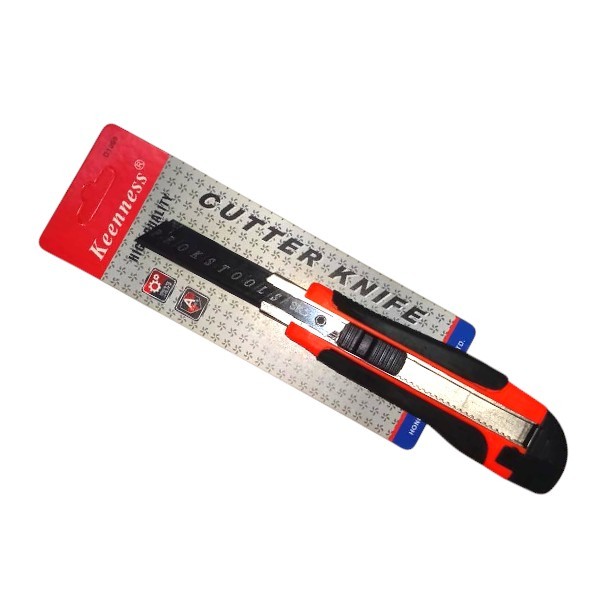 

KEENNESS Pisau Cutter / Cutter Besar/ Silet Pemotong Kertas Kater Potong Utility Cutter gagang karet